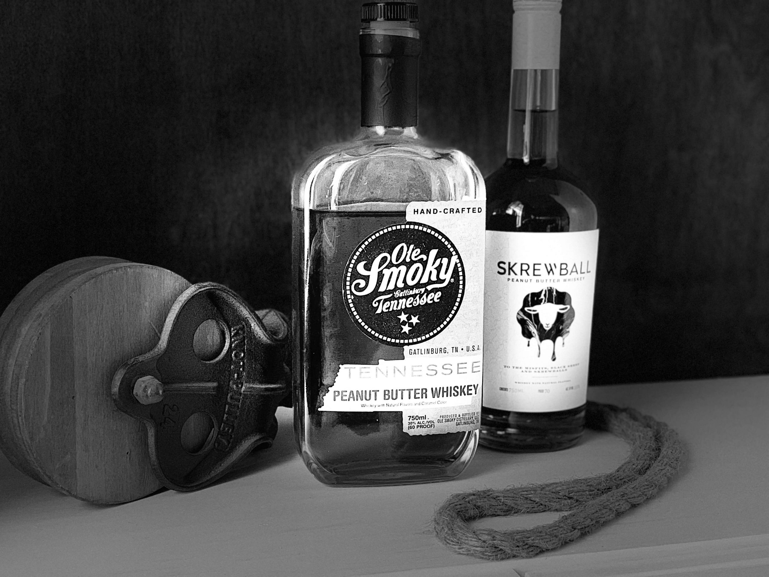 Ole Smoky Peanut butter whiskey and Skrewball peanut butter whiskey