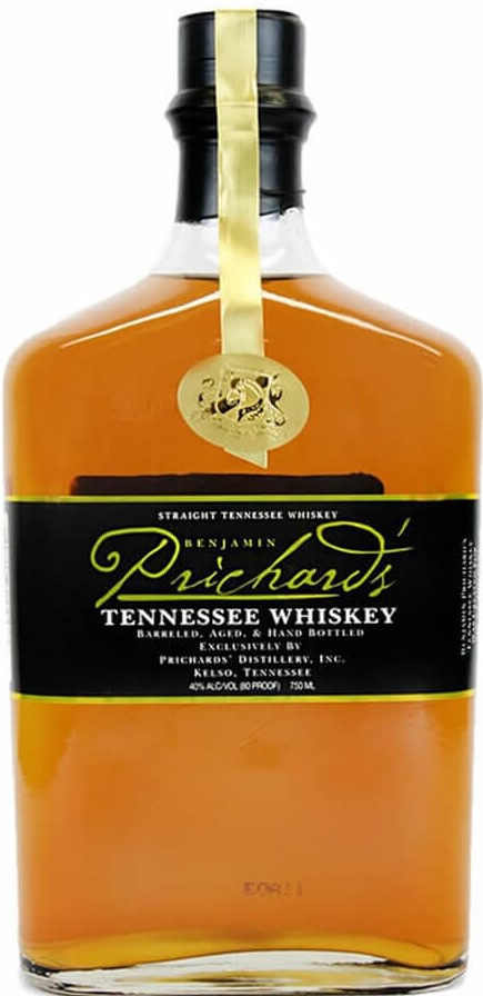 Benjamin Prichard's Tennessee Whiskey bottle