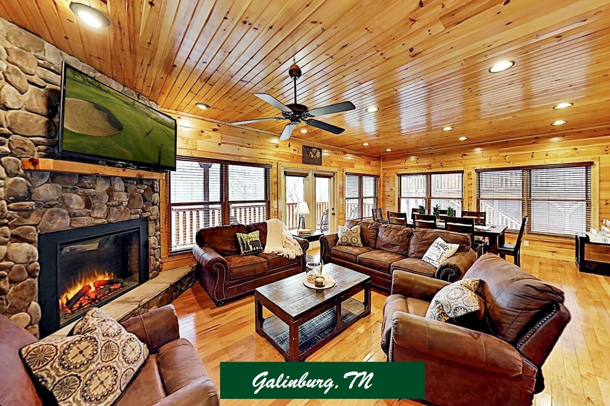 Living Room at Cypress Lodge in Gatlinburg, TN