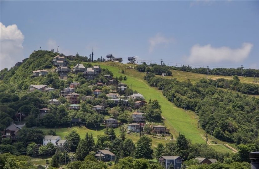 Beech Mountain ski slope in the summer